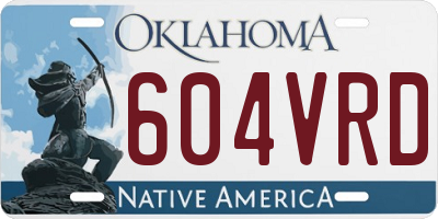 OK license plate 604VRD