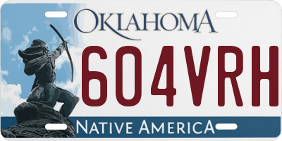 OK license plate 604VRH