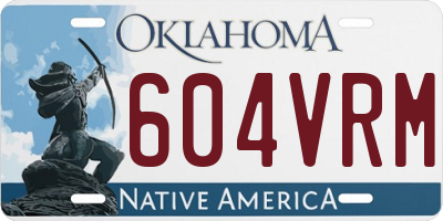 OK license plate 604VRM
