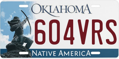 OK license plate 604VRS