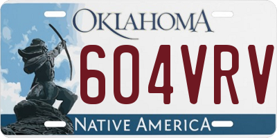 OK license plate 604VRV