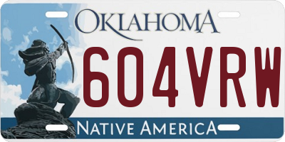 OK license plate 604VRW