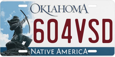 OK license plate 604VSD