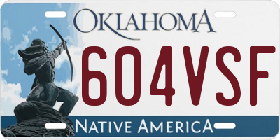 OK license plate 604VSF