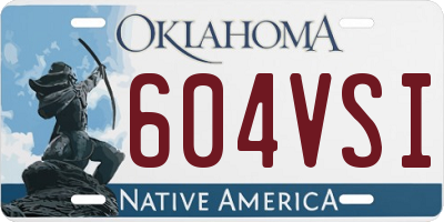 OK license plate 604VSI