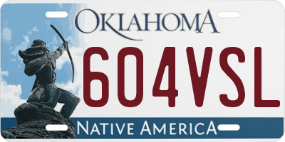 OK license plate 604VSL