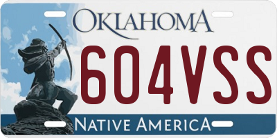 OK license plate 604VSS