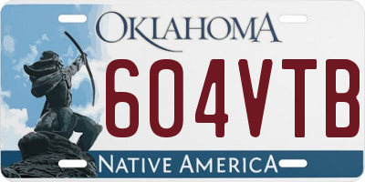 OK license plate 604VTB