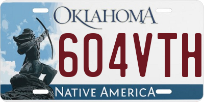 OK license plate 604VTH