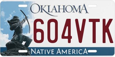 OK license plate 604VTK