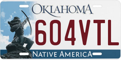OK license plate 604VTL