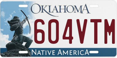 OK license plate 604VTM