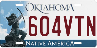 OK license plate 604VTN