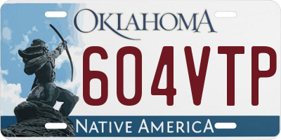 OK license plate 604VTP