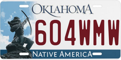 OK license plate 604WMW