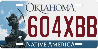 OK license plate 604XBB