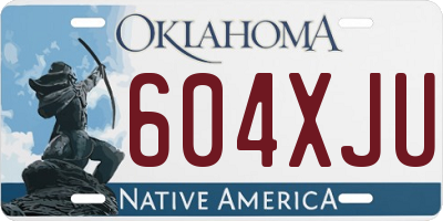 OK license plate 604XJU
