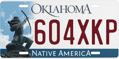 OK license plate 604XKP
