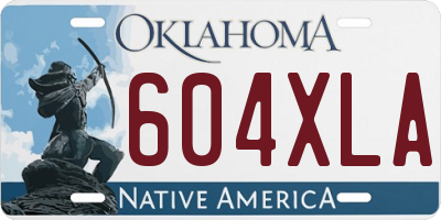 OK license plate 604XLA