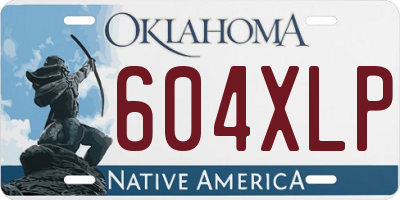 OK license plate 604XLP