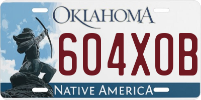 OK license plate 604XOB