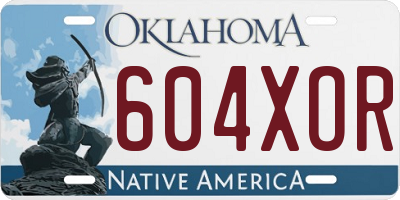 OK license plate 604XOR