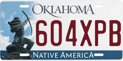 OK license plate 604XPB