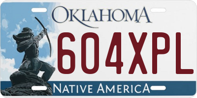 OK license plate 604XPL