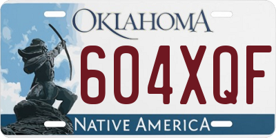 OK license plate 604XQF
