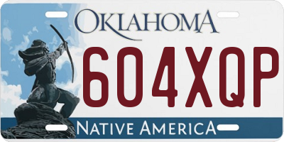OK license plate 604XQP
