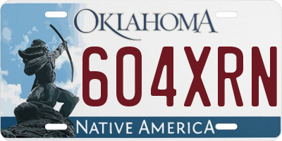 OK license plate 604XRN