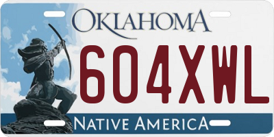 OK license plate 604XWL