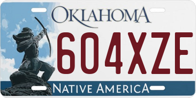 OK license plate 604XZE