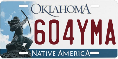 OK license plate 604YMA