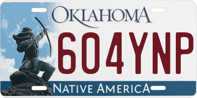 OK license plate 604YNP
