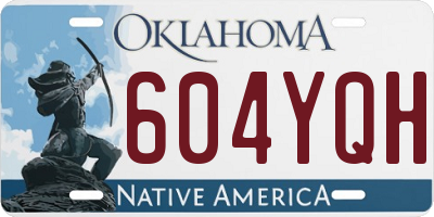 OK license plate 604YQH