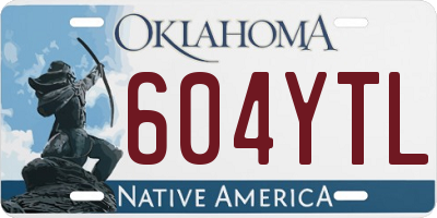 OK license plate 604YTL