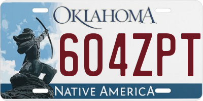 OK license plate 604ZPT