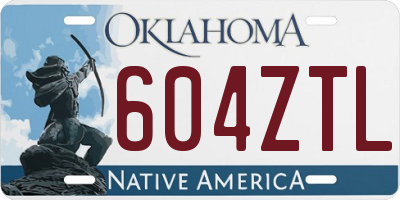 OK license plate 604ZTL