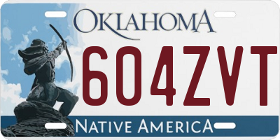 OK license plate 604ZVT