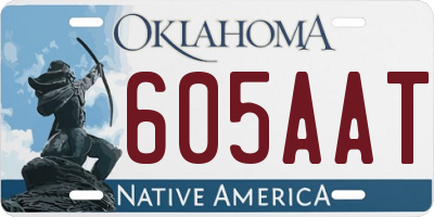 OK license plate 605AAT