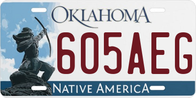 OK license plate 605AEG