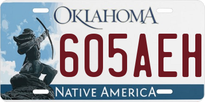 OK license plate 605AEH