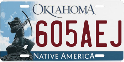 OK license plate 605AEJ