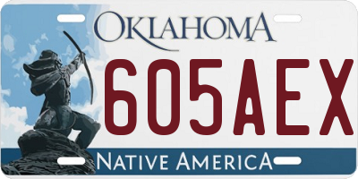 OK license plate 605AEX