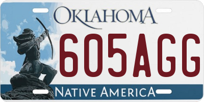 OK license plate 605AGG