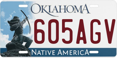 OK license plate 605AGV
