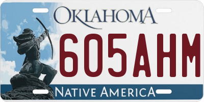 OK license plate 605AHM