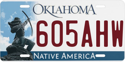 OK license plate 605AHW