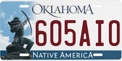 OK license plate 605AIO